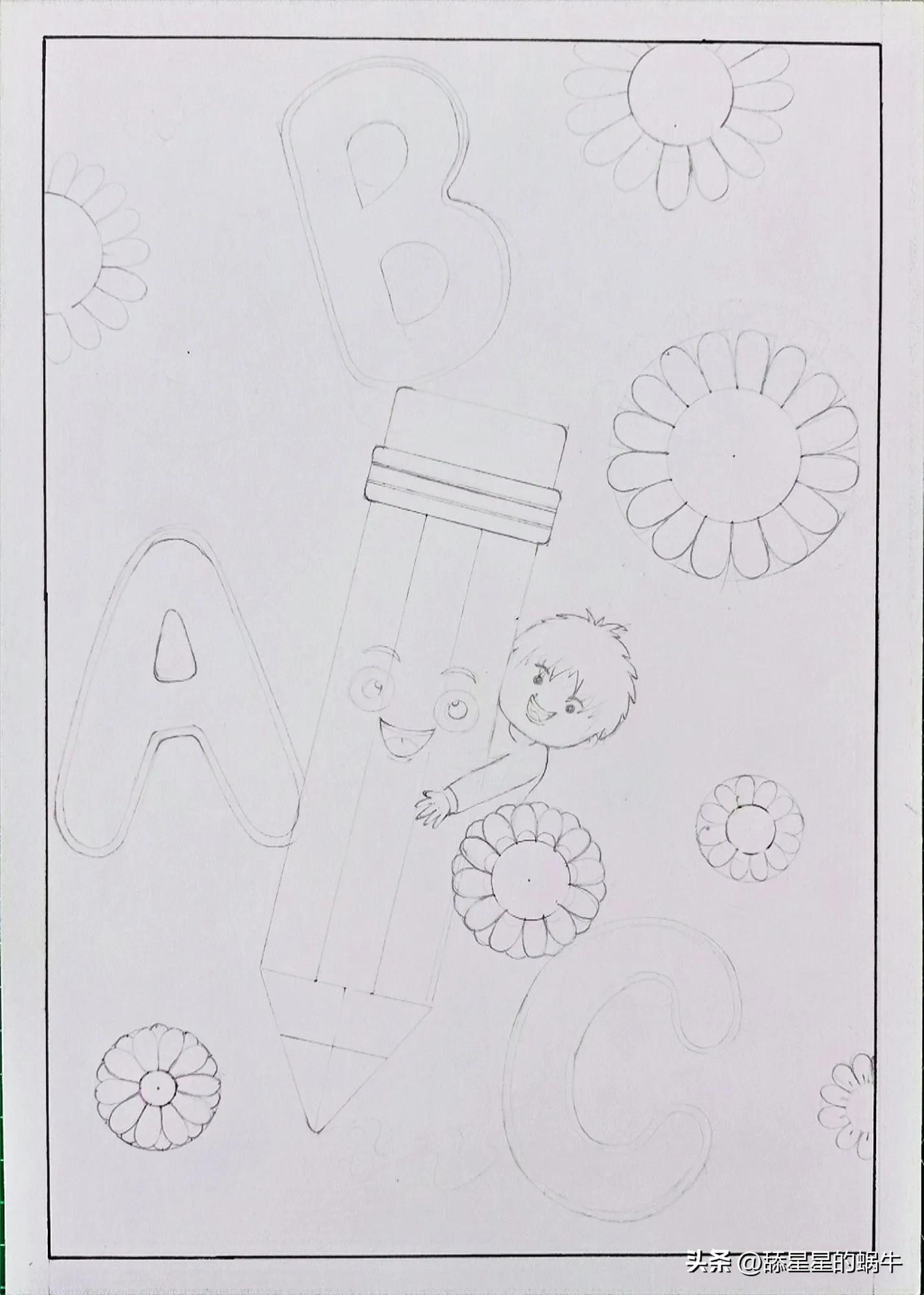 线描画大全精美线描图案合集,创意线描画木偶线描课件教程