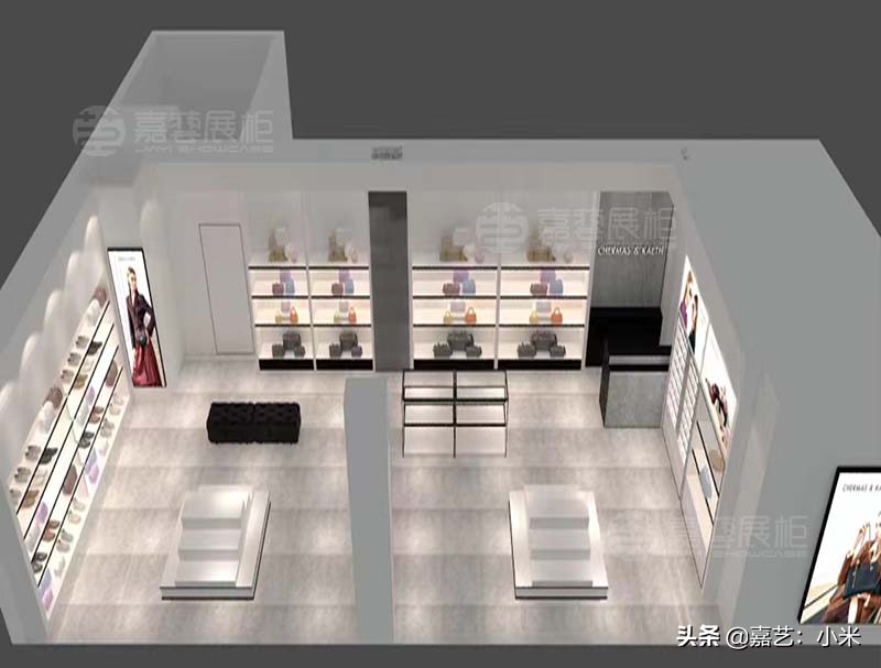 高端鞋包店展柜,鞋店展柜哪里定制好