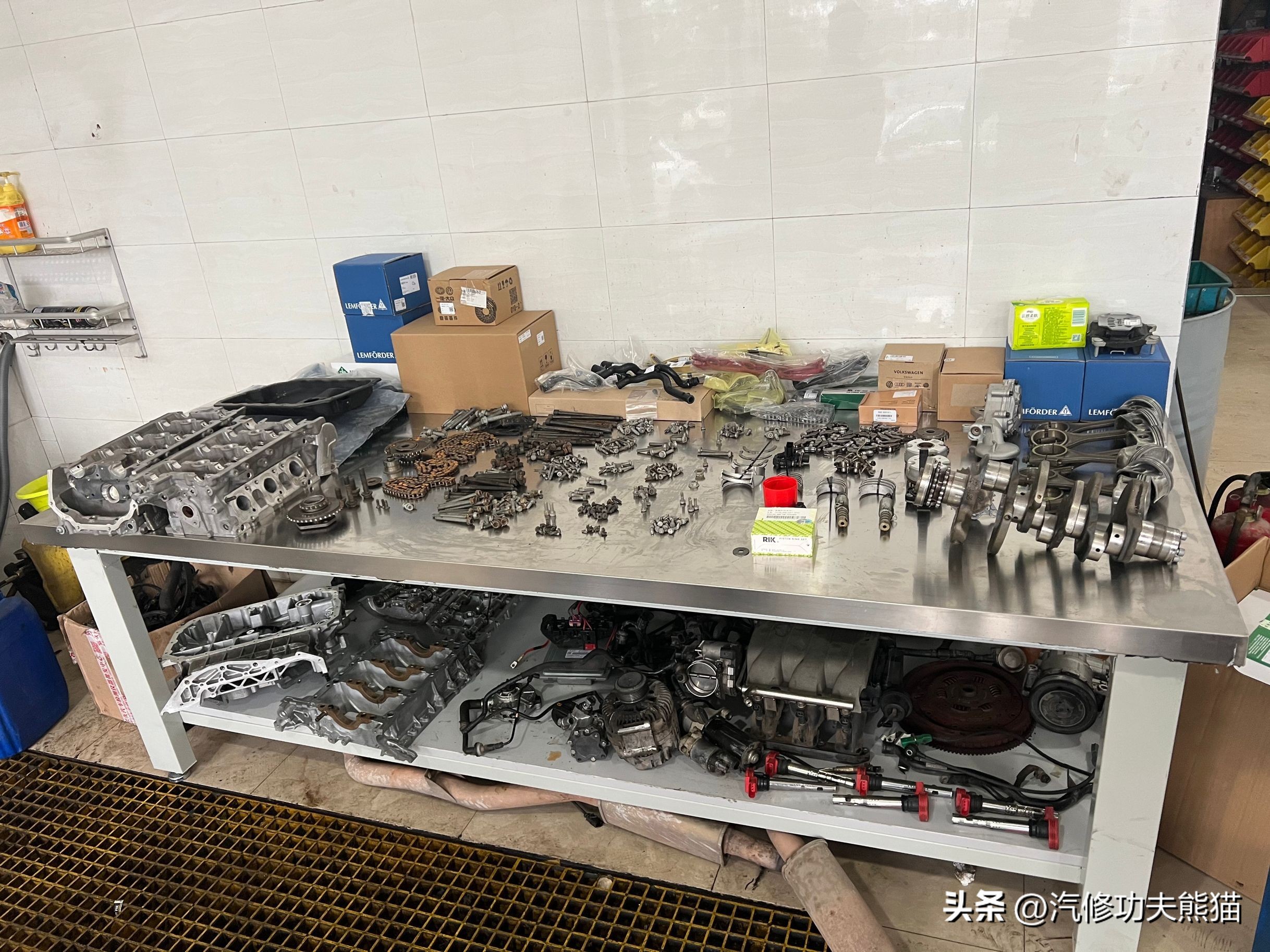 翻新60年前的奥迪,老车翻新奥迪a6发动机