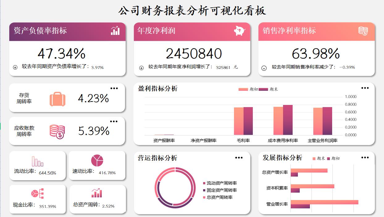 普华永道可视化财报,普华永道可视化财务分析表格下载