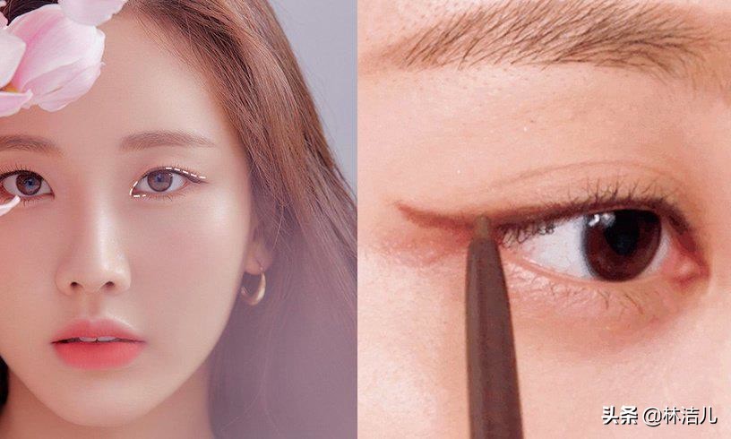 单眼皮眼妆教程不肿眼泡,韩国单眼皮眼妆金高银