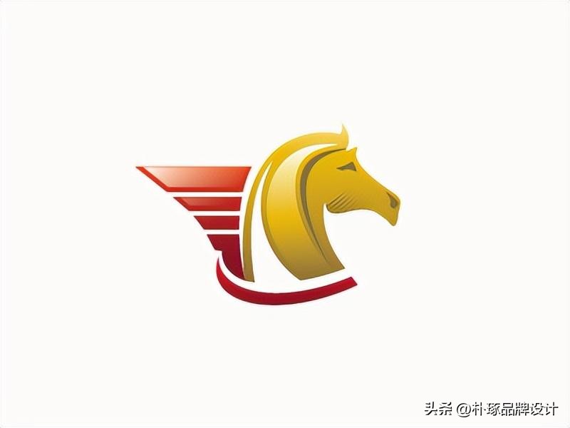 策马奔腾一马当先,马元素创意企业logo