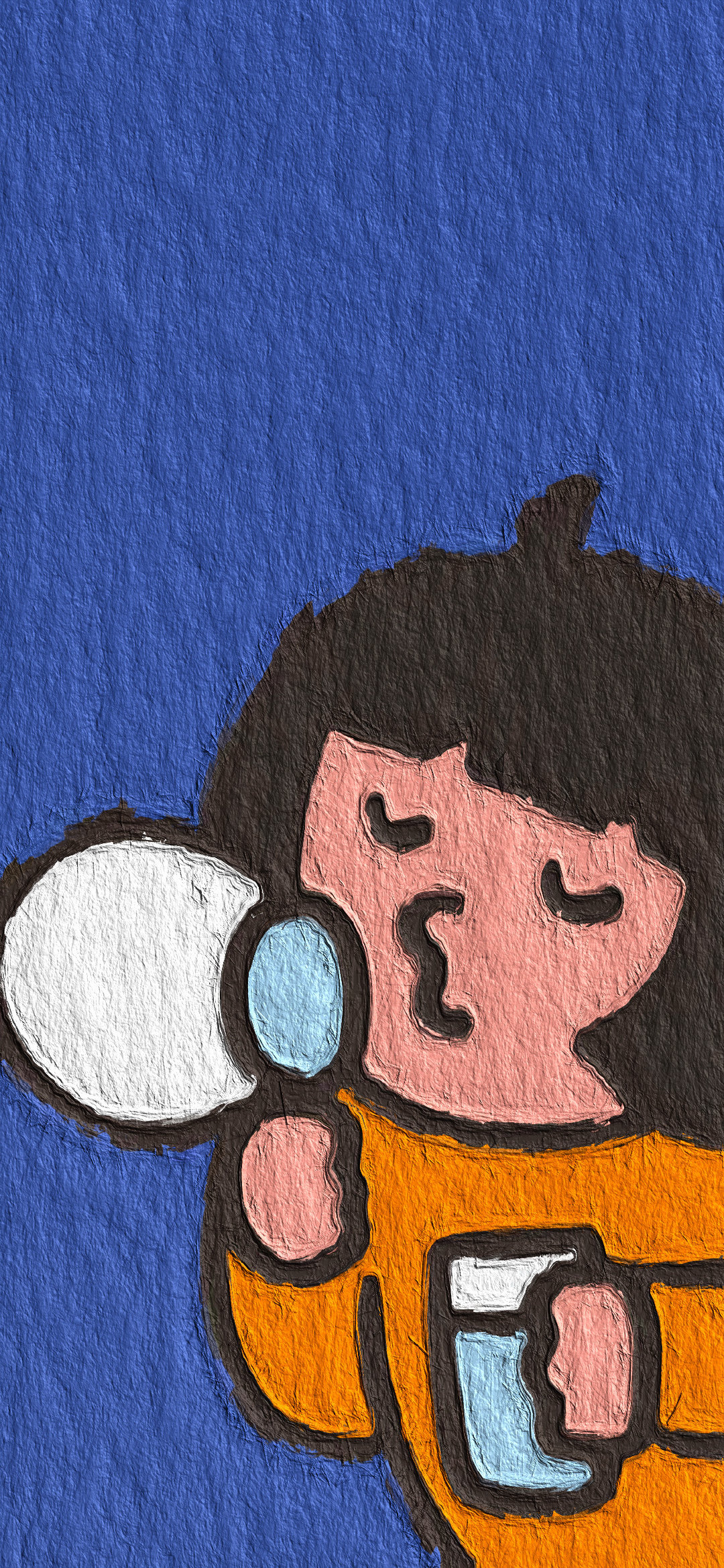 简约油画小可爱壁纸图文,海贼王卡通油画壁纸