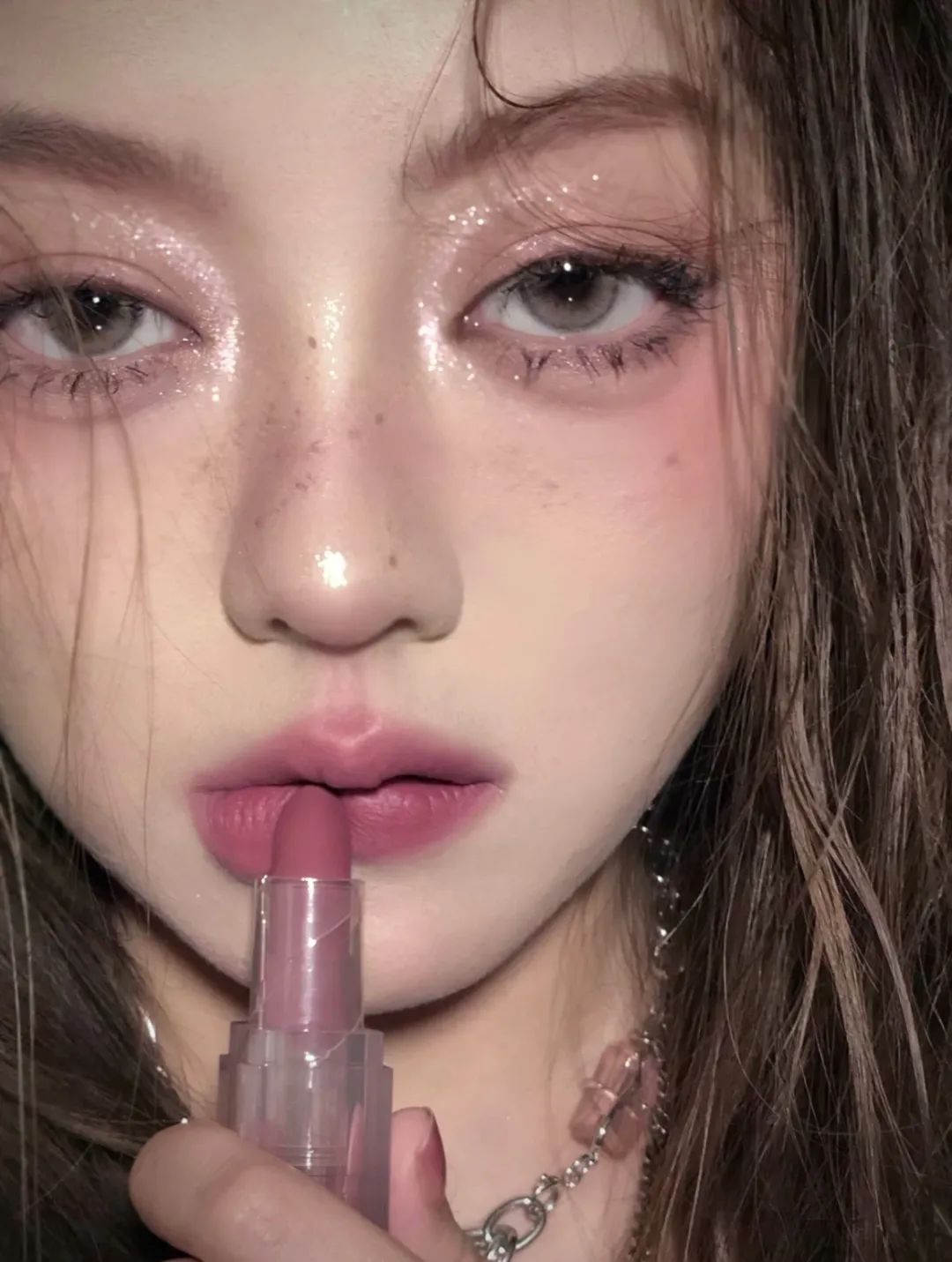 低饱和度嫩粉口红,粉粉嫩嫩的口红学生