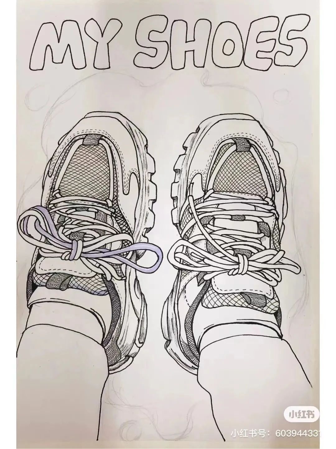 针管笔画线条练习,针管笔黑白装饰画线描