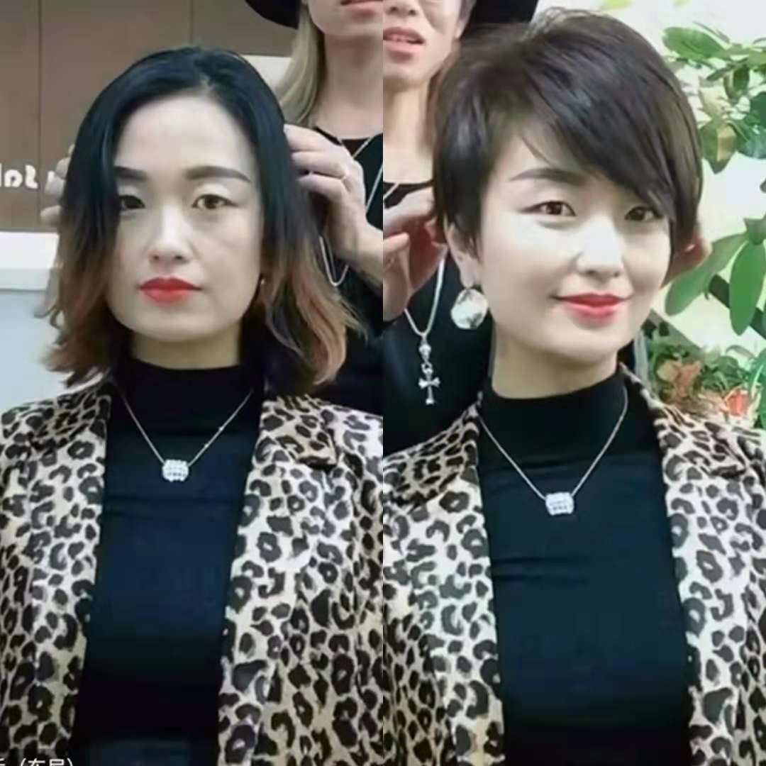 大圆脸脖子短适合长发还是短发,脖子短的人适合什么短发发型
