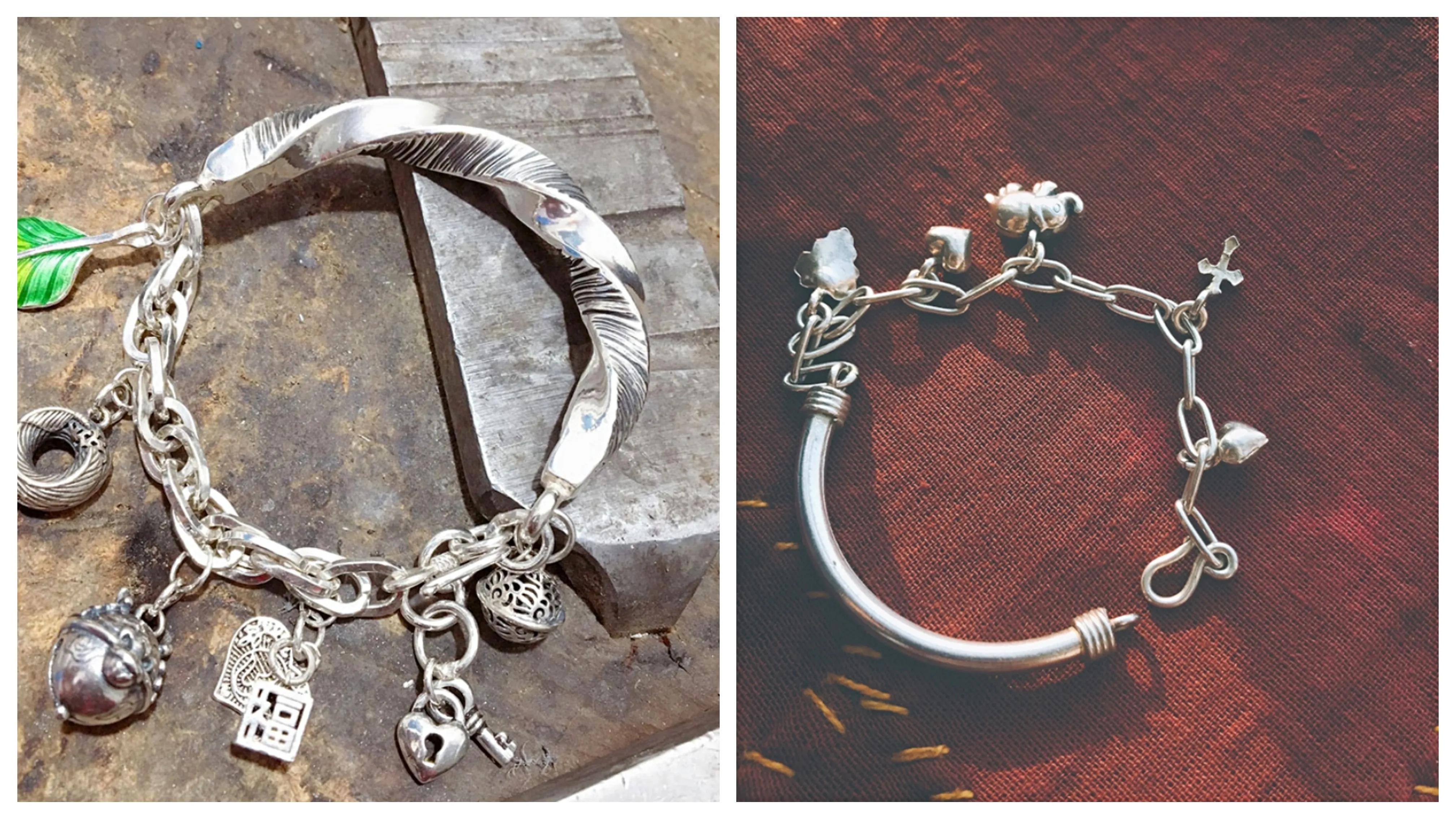 足银手镯哪种的款式最好看,足银999.9今年最流行的银手镯