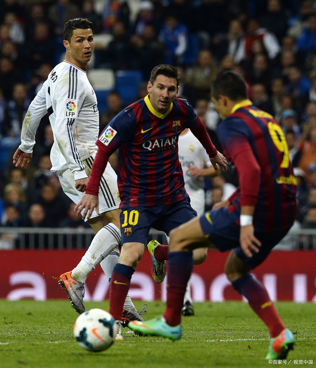 梅西和c罗的足球争霸,梅西和c罗球场相遇