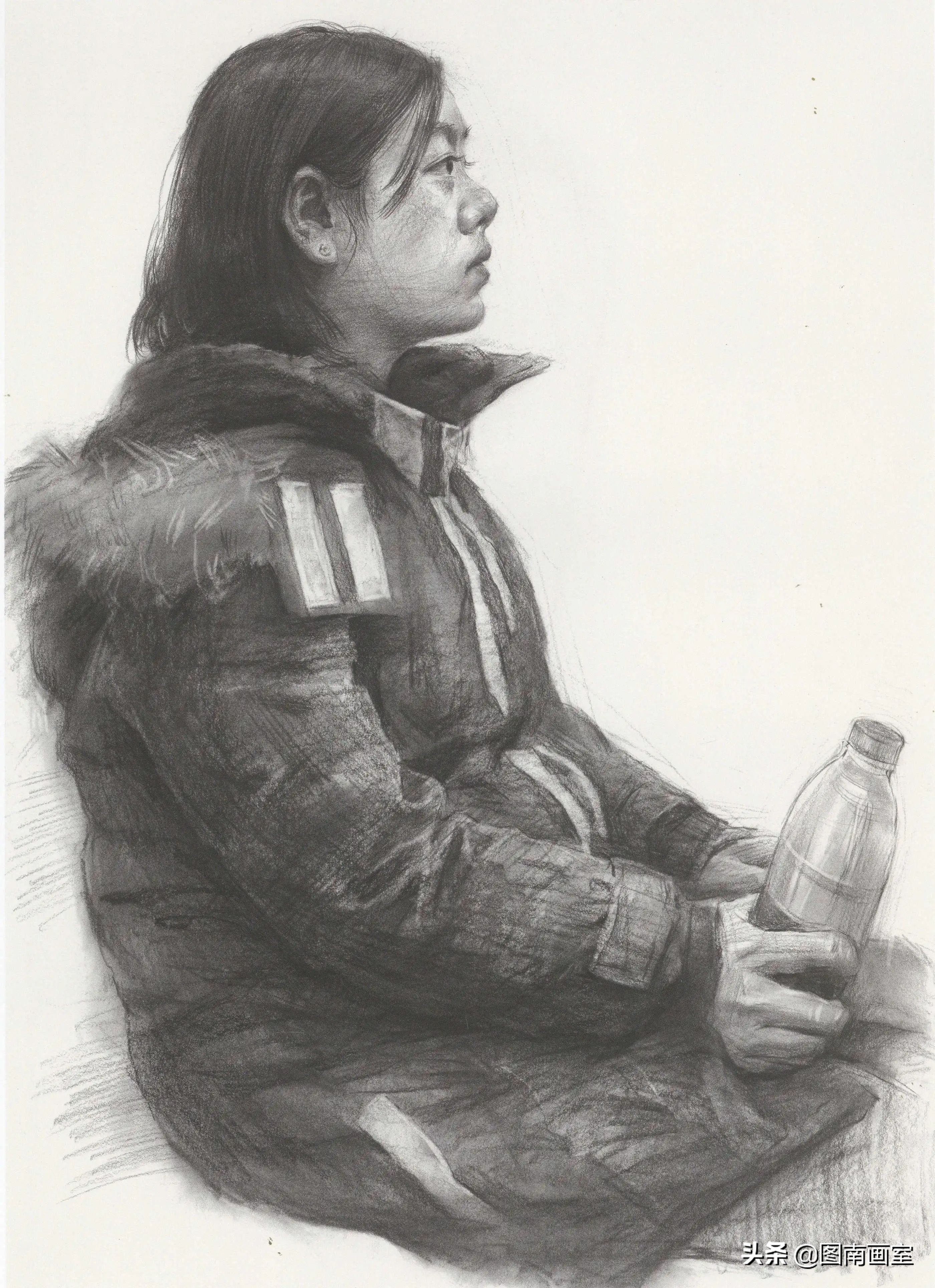 中国美术学院素描头像高分作品,全国素描高分作品