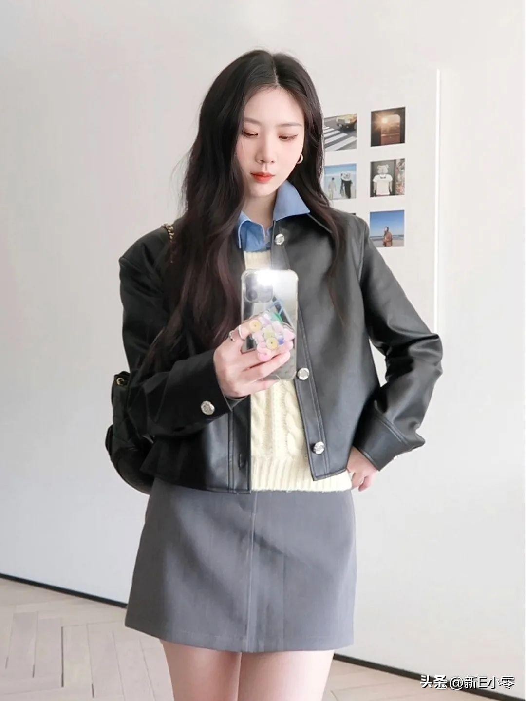 2024早春新款皮衣大码,一件皮衣有多百搭