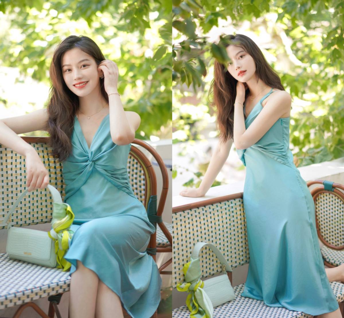 夏天就该穿吊带裙时髦高级又洋气,吊带裙内搭短袖夏季推荐