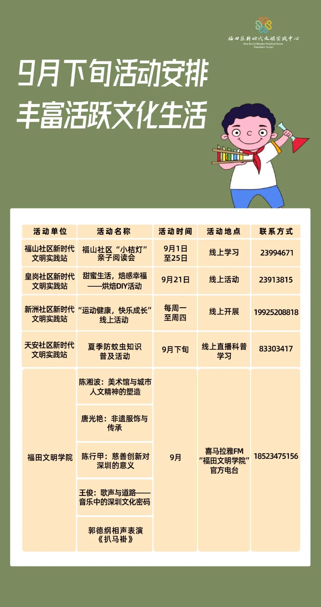 “云上”讲堂惊喜上线！九月下旬文明实践线上活动清单请查收