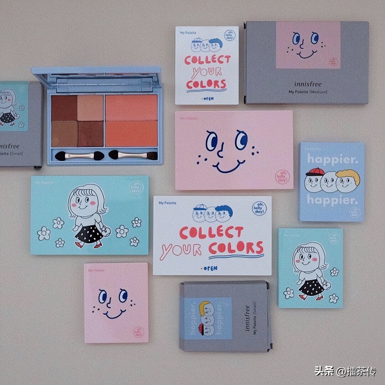 innisfree四色眼影盘,innisfree四色眼影红豆南国