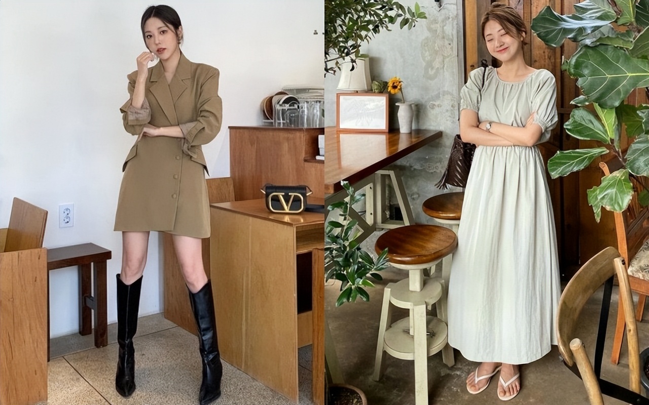 韩国半身裙搭配秋冬季,格子半身裙韩版搭配小个子秋冬