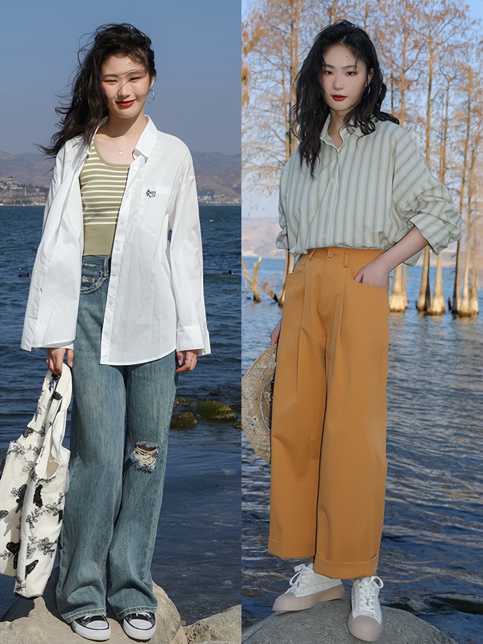 时尚青春范的牛仔裤舒适又百搭,春季经典百搭款显瘦牛仔裤