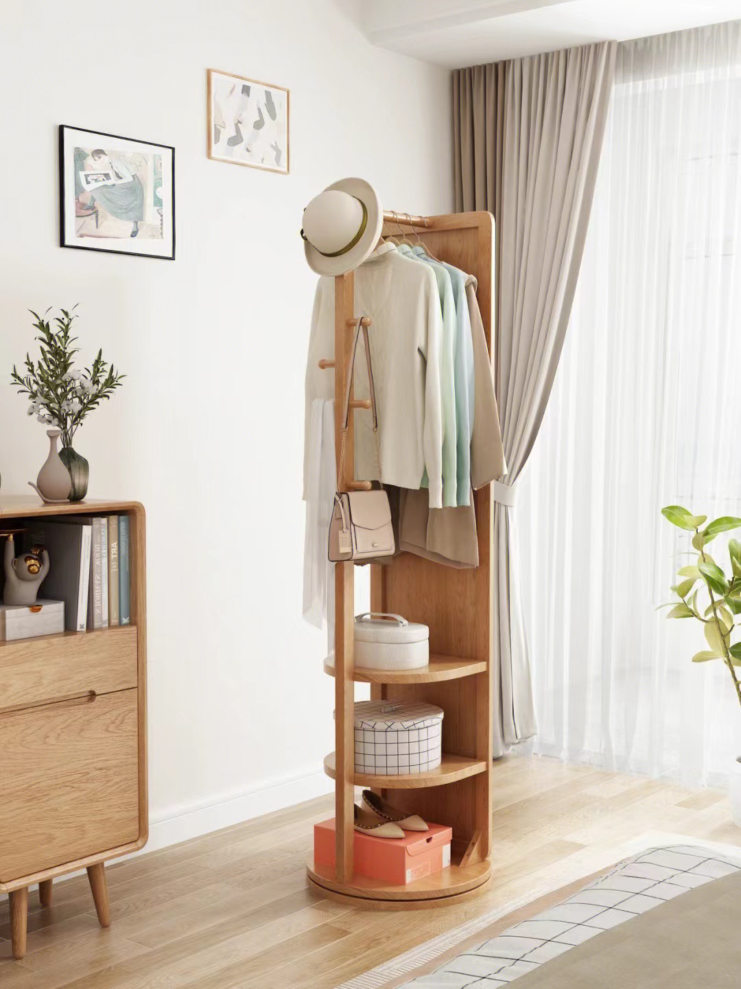 穿衣镜衣架一体小户型,小户型客厅带穿衣镜衣架