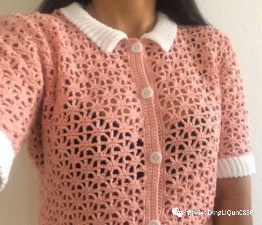 针织钩花外套开衫,钩针开衫外套最新款式图片
