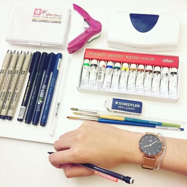 纸胶带做的小清新插画幼儿,胶带插画