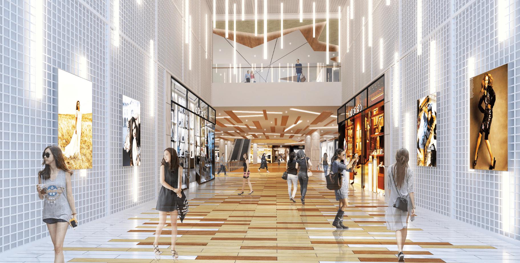 天津北辰王府井购物中心装修工程,天津购物中心商业空间设计