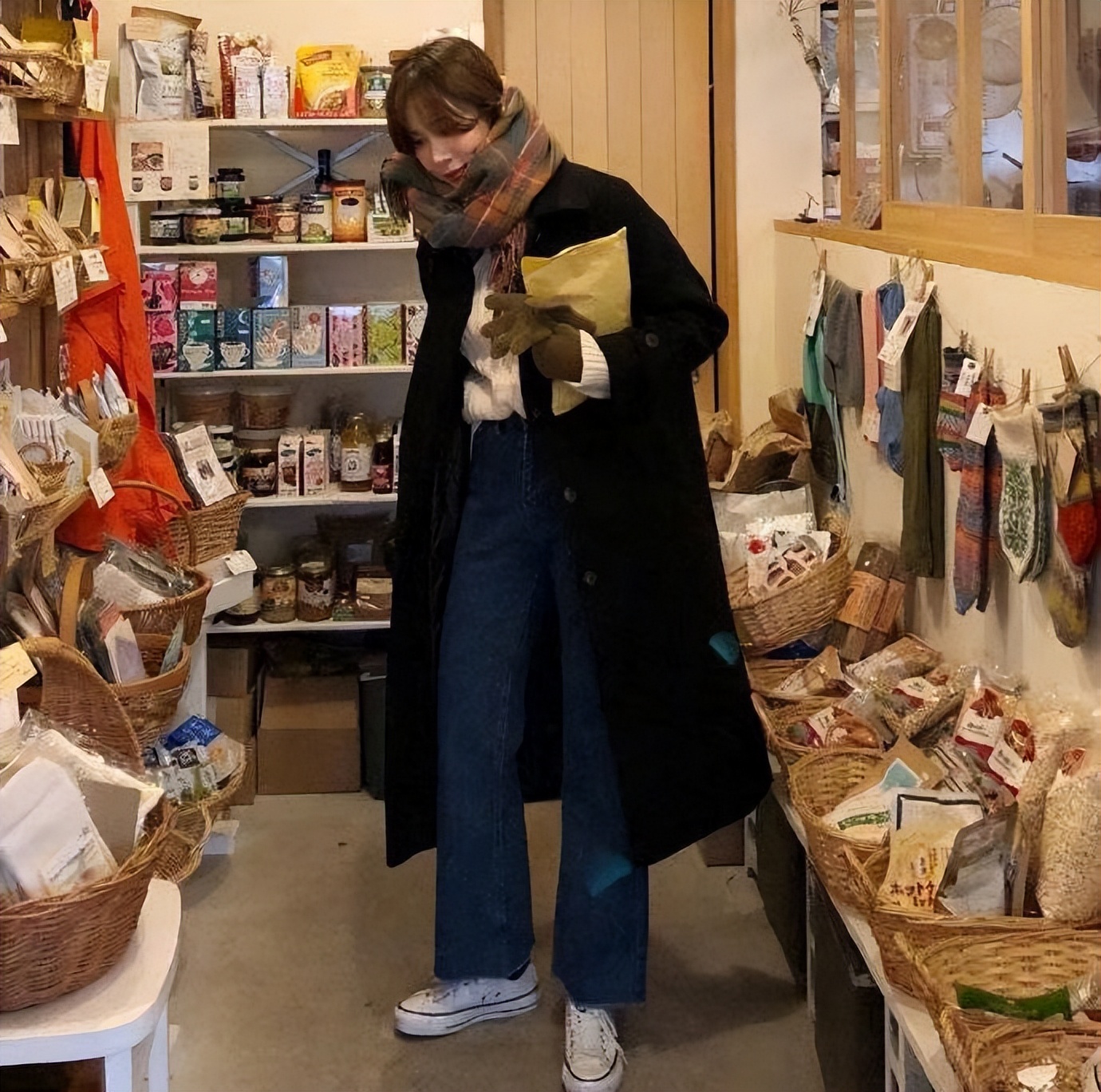 大衣搭配阔腿裤女秋冬图片,大衣搭配阔腿裤女秋冬