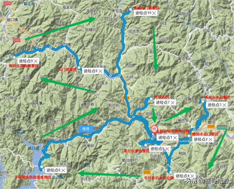 丽水青田自驾游景点大全图片,浙江丽水青田旅游攻略