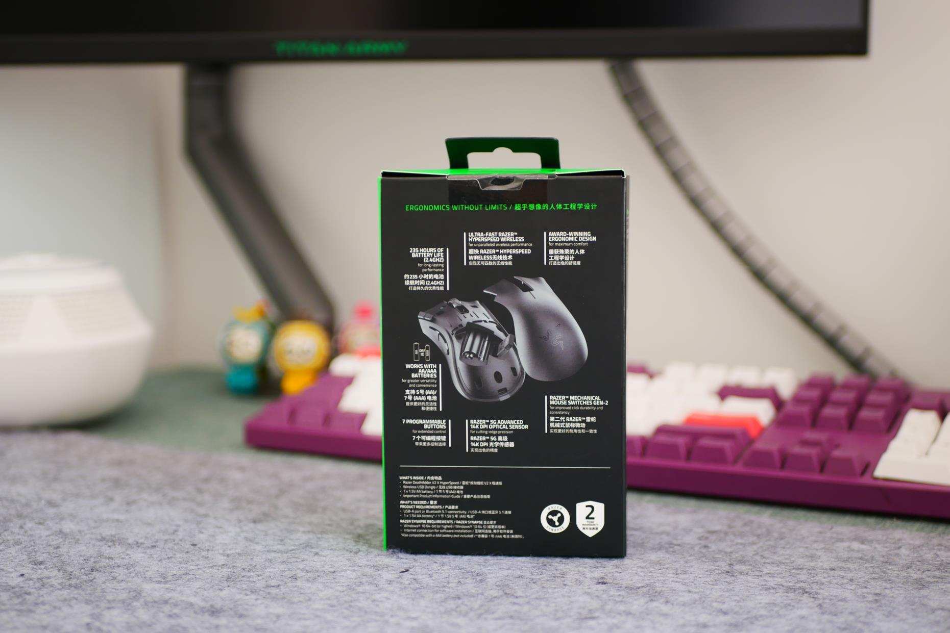 雷蛇炼狱蝰蛇v2x无线测评,雷蛇炼狱蝰蛇v2特别版测评