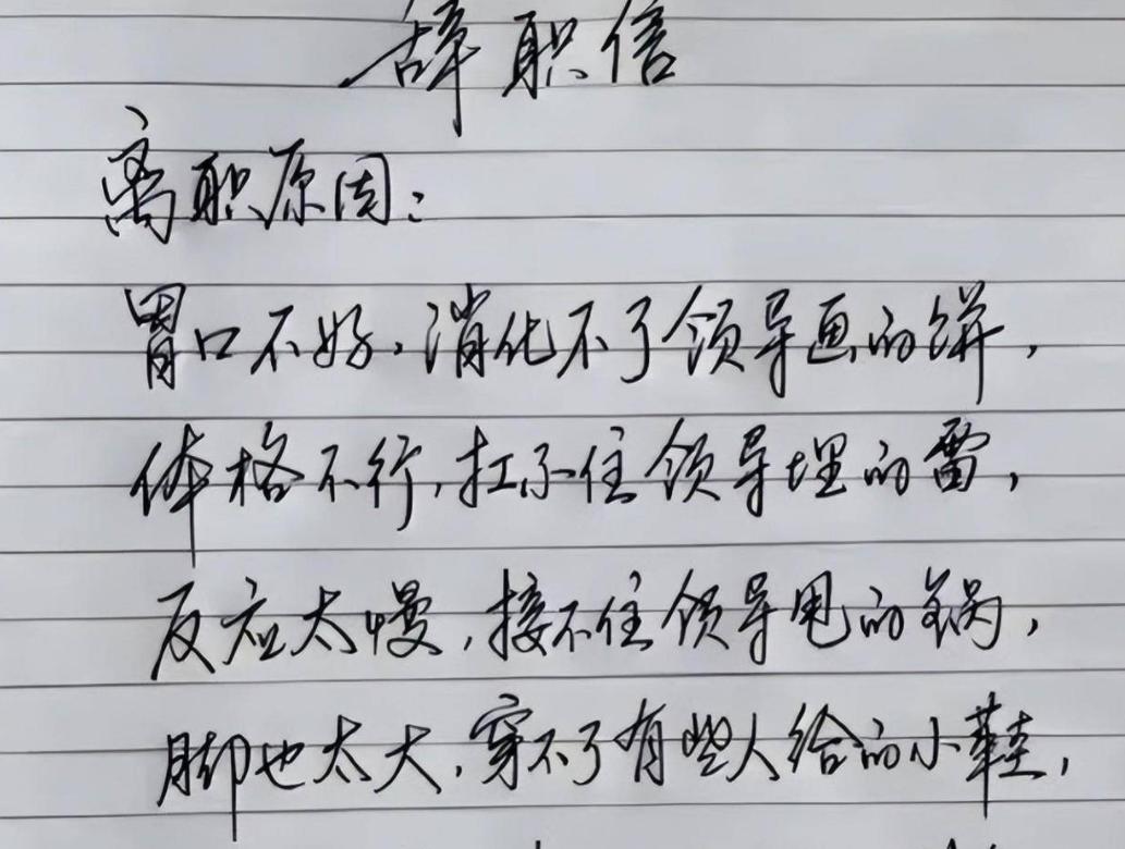 00后霸气辞职信走红,00后最嚣张的辞职信