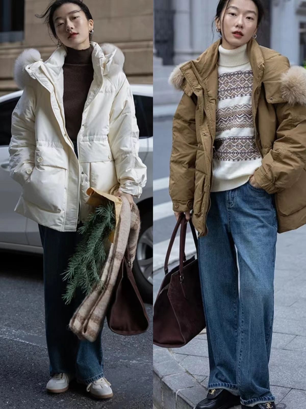 冬季推荐长款羽绒服显瘦,冬季短款羽绒服显瘦不臃肿
