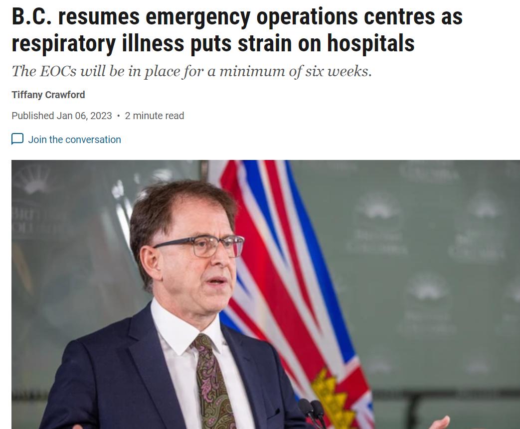 告急！BC重启紧急行动中心！医院无床位感冒药货架空空