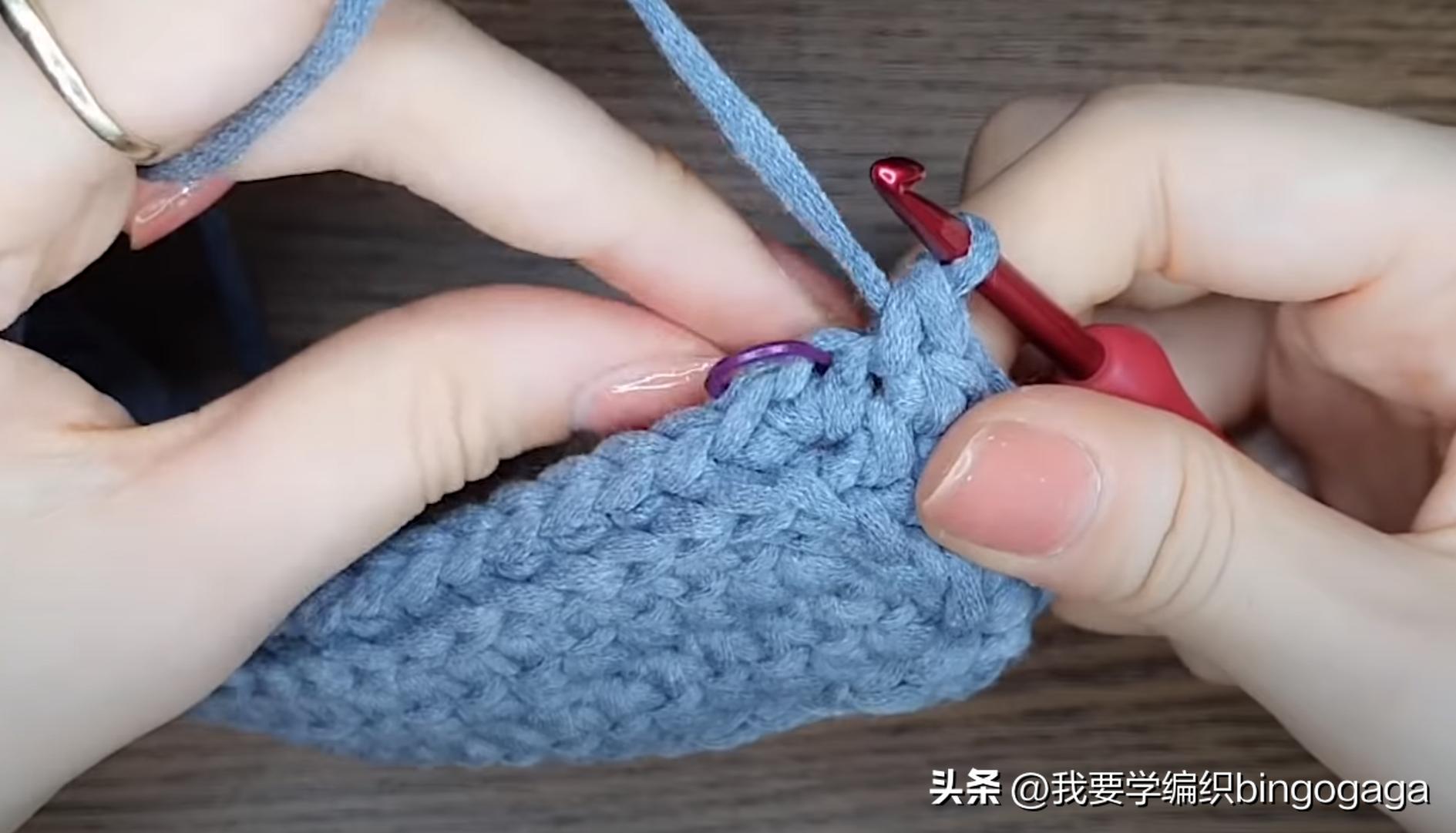 夏季包包钩织教程腋下包,钩包教程简单腋下包