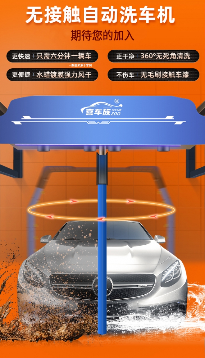 无人值守全自动洗车机设备价格,无人值守全自助洗车机多少钱一台