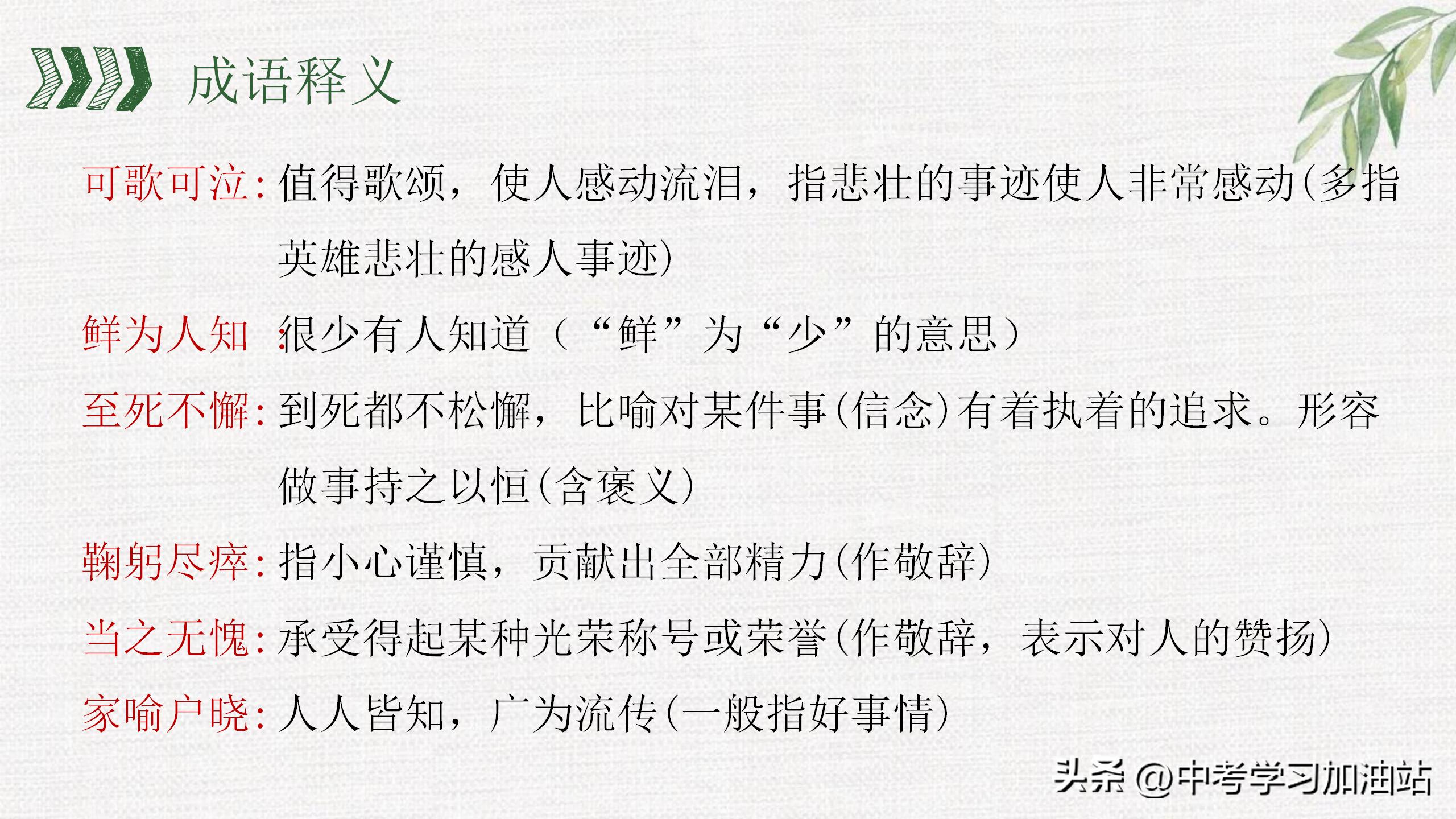 七年级期末语文必考知识点大全,七年级语文上期末考试必考知识点