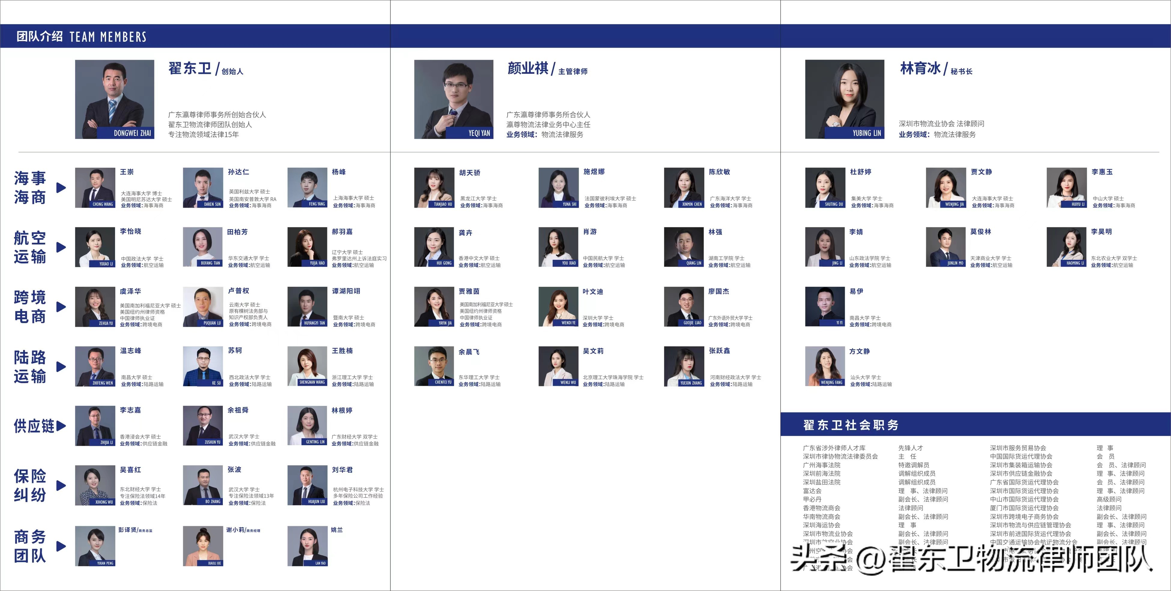 翟东卫律师,翟东卫律师团队