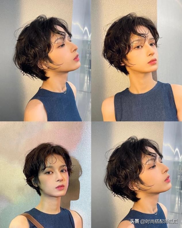 适合发量少减龄的烫发,别再留中间长两边短的发型