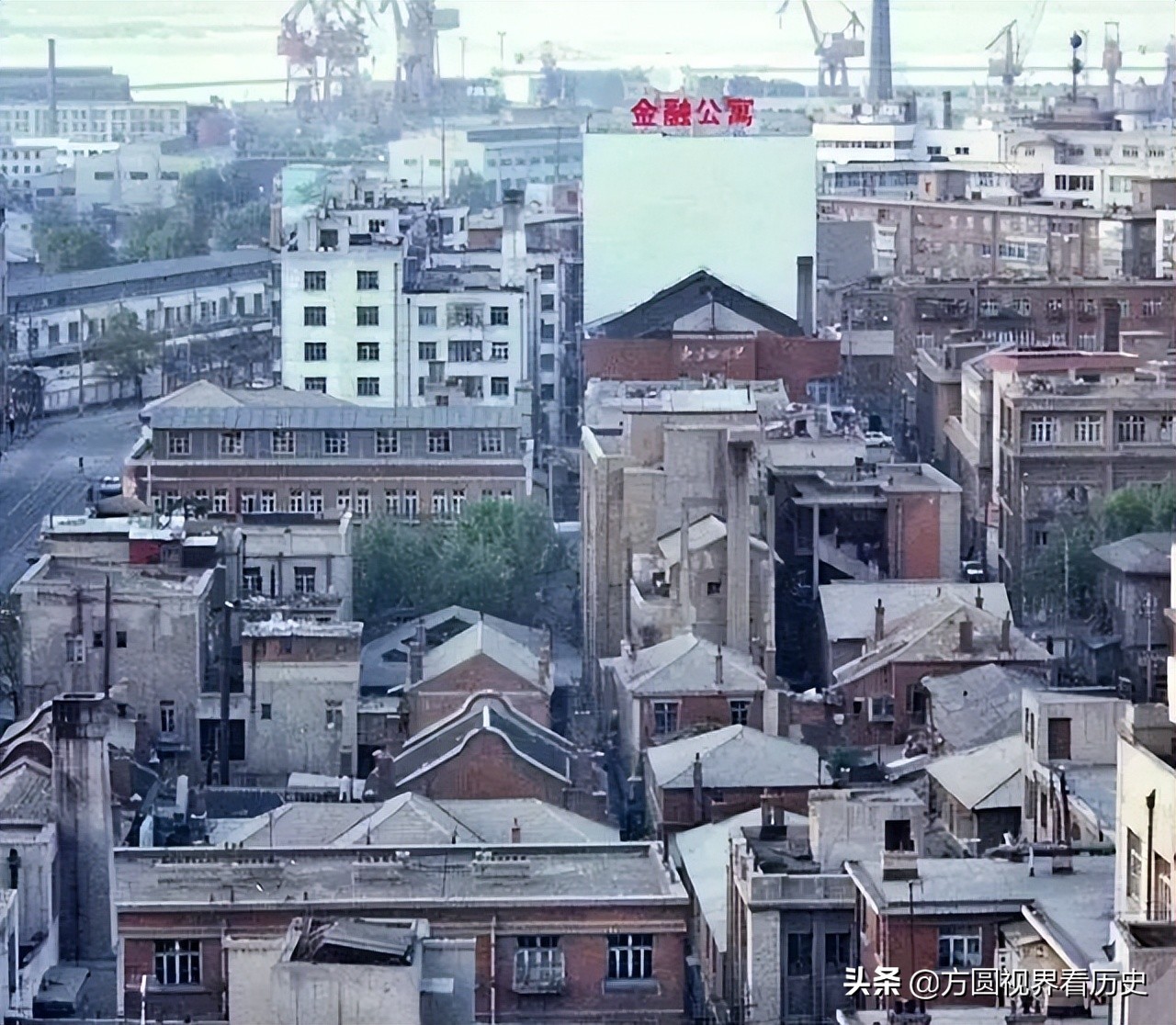 大连电车新老照片,解放前大连街老照片