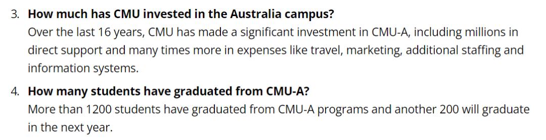 CMU宣布澳洲校区不再接受新生申请...读着读着，学校就没了？