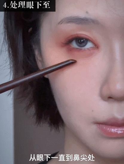 脸部凹陷腮红怎么化妆好看,整容级高光画法