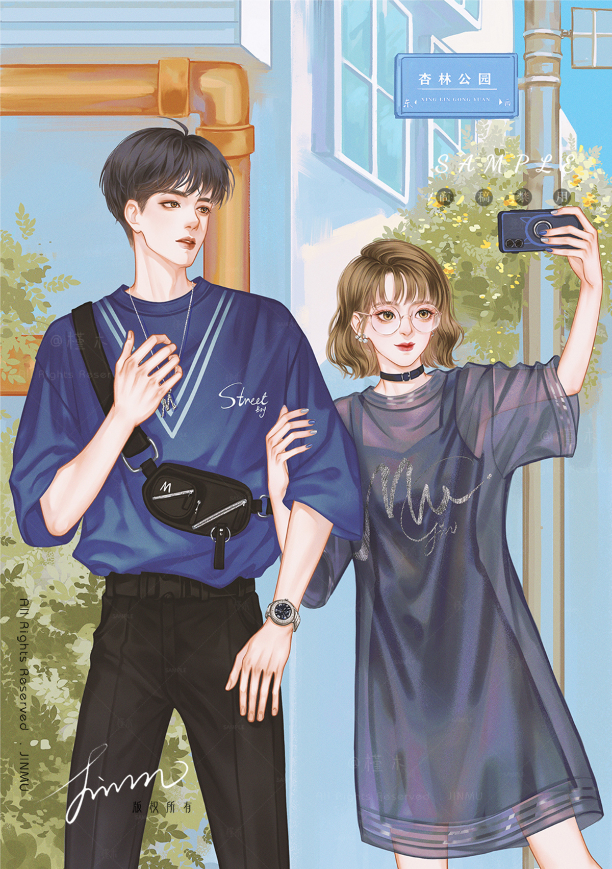 好甜呐,这位插画大大也太会了吧!缺情头的快来收藏啦