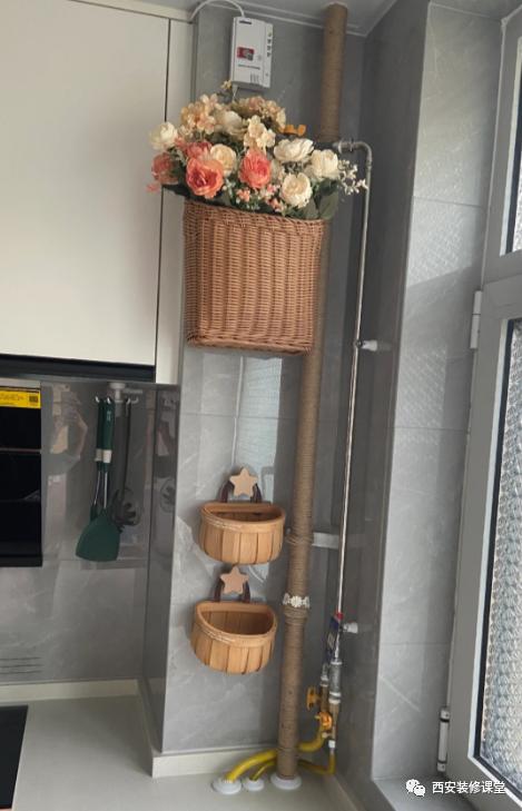 厨房燃气管遮丑隐蔽方法,厨房燃气管和表怎么遮丑