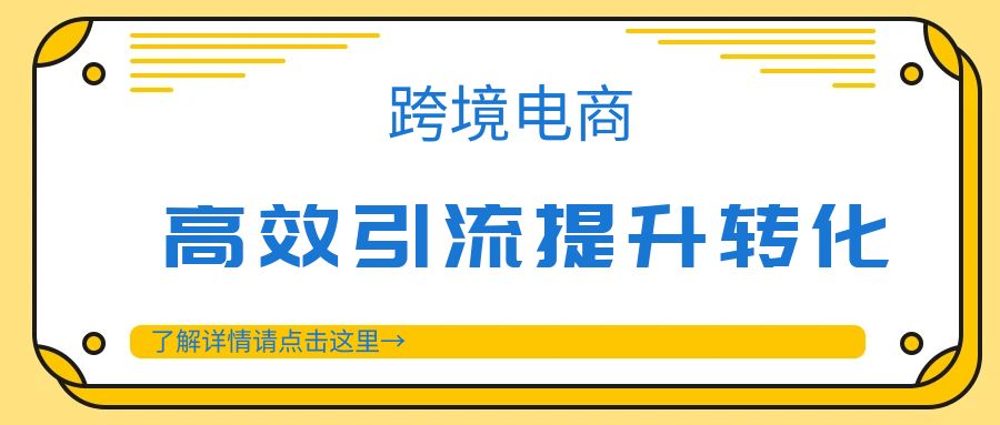 想在跨境电商内高效引流提升转化?看这一篇就够了！