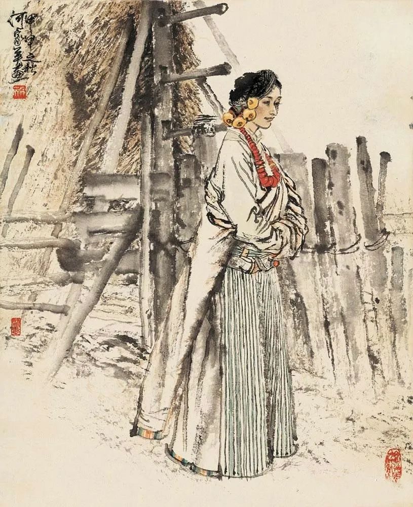 美协主席的国画美人图，笔笔皆是“功力”，一直被模仿从未被超越