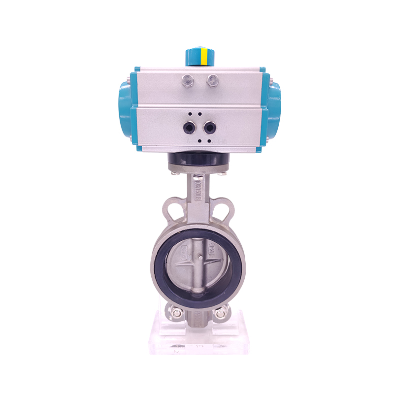 气动全不锈钢四氟对夹蝶阀,青海不锈钢气动对夹蝶阀哪家好