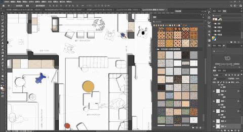 用了这PS材质配色预设，轻松搞定彩平图