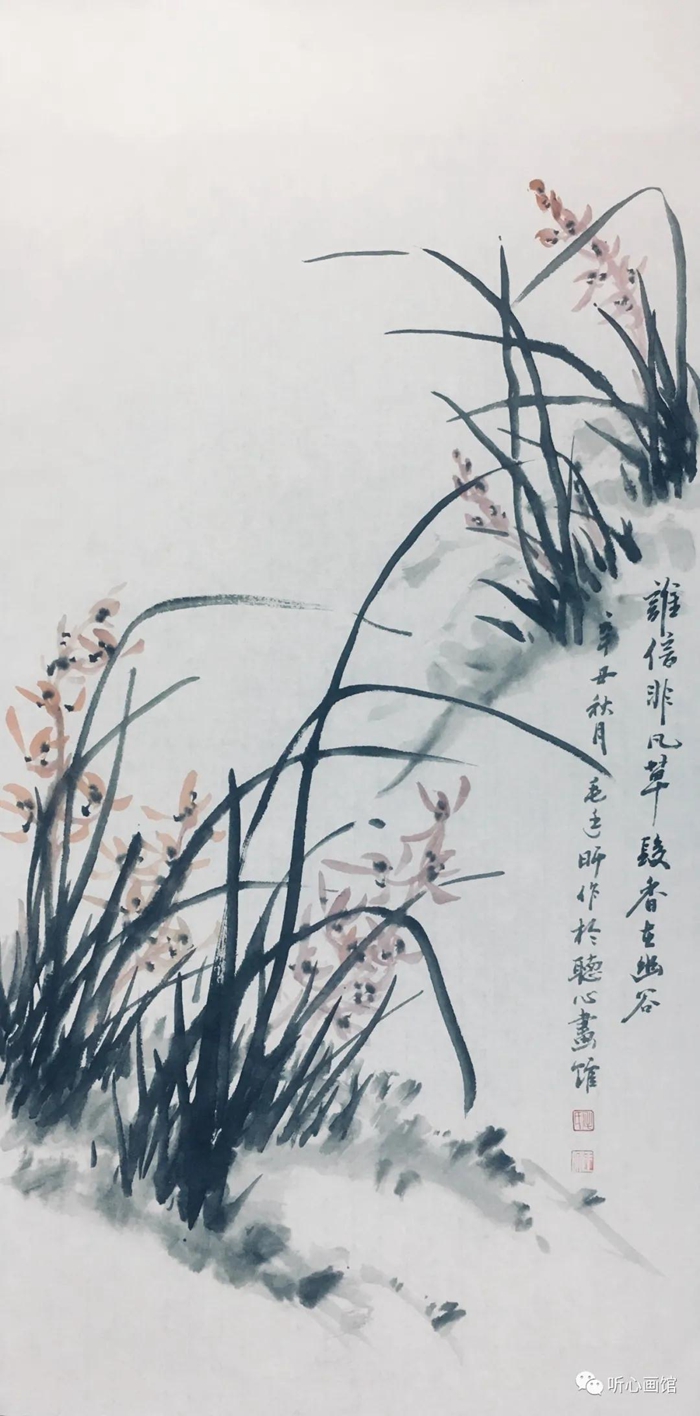 国画工笔画兰花作品欣赏,国画大师霍春阳兰花作品欣赏