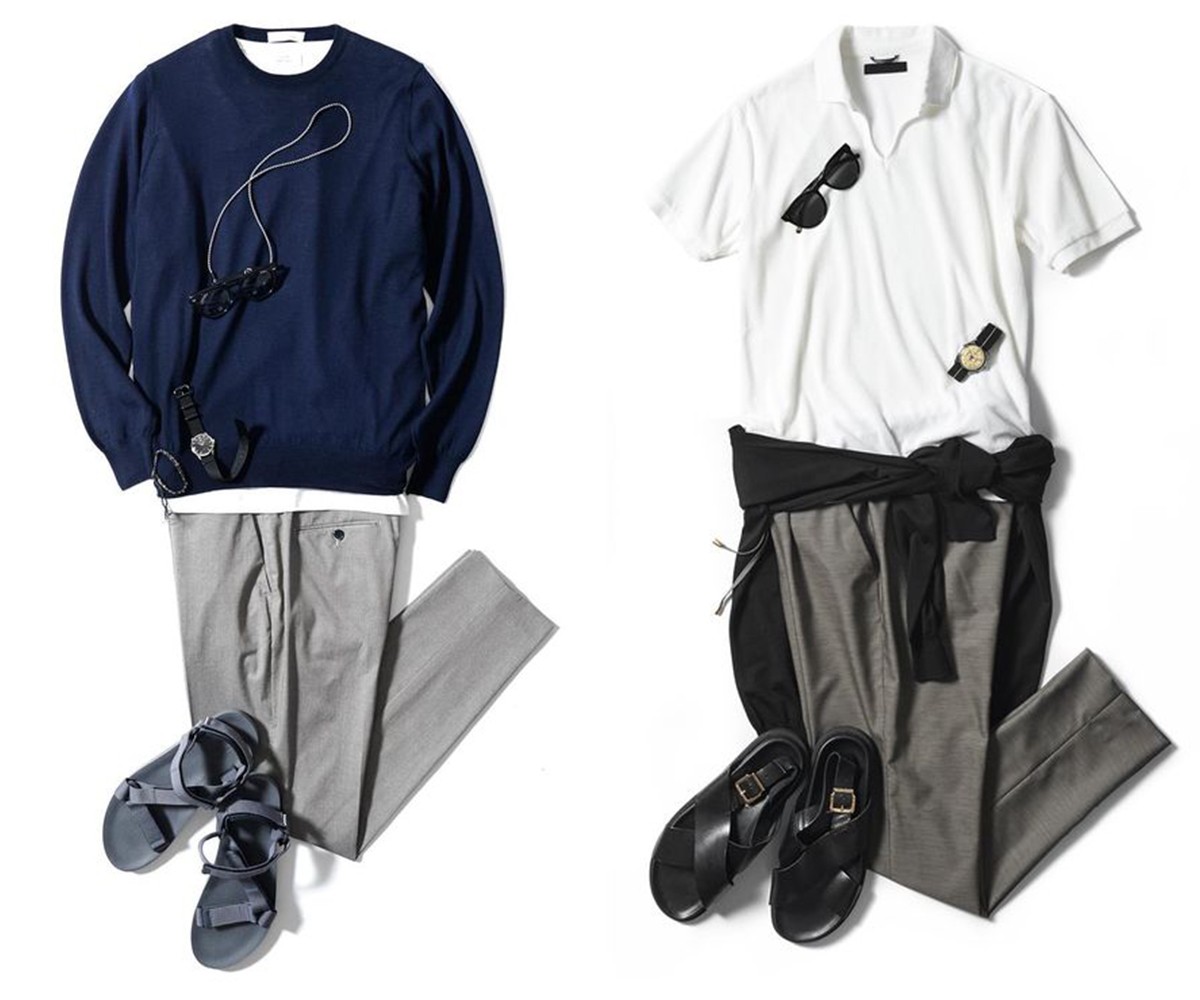 会穿衣服的男人,男士一条西裤的多种穿搭