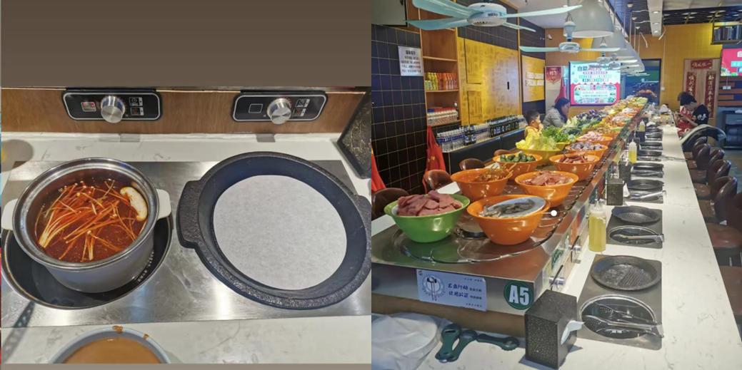 涮烤一体自助开店,涮烤一体自助火锅旋转小火锅
