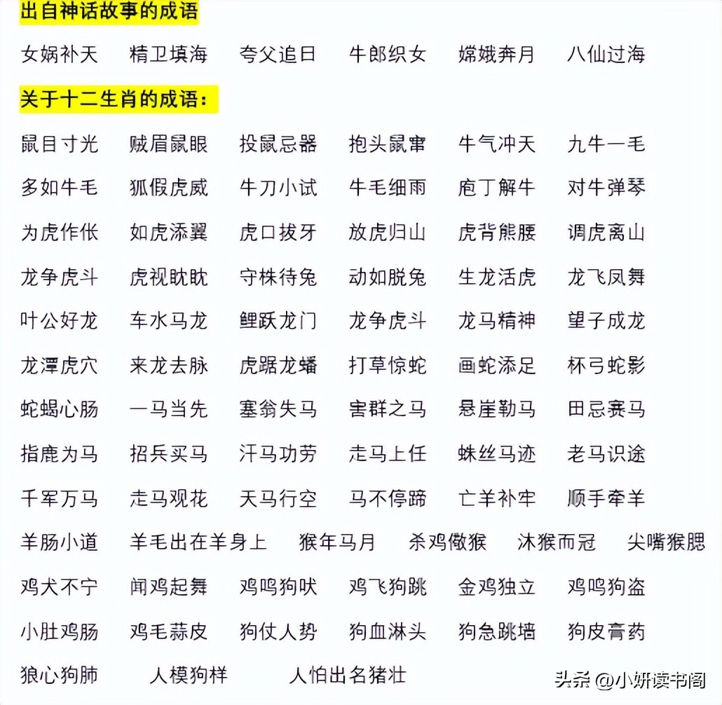 二年级下册必背必记成语、分类词语及多音字汇总整理