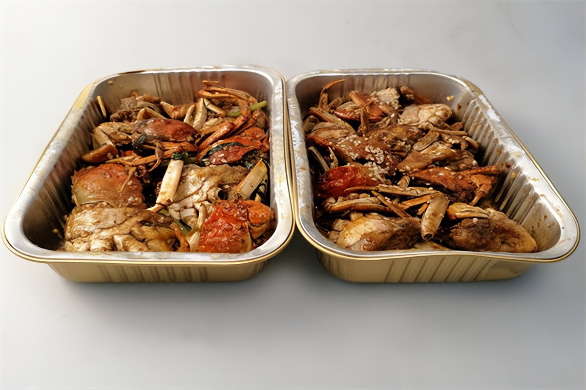 香辣蟹铝箔打包盒-福乐佑铝箔餐盒