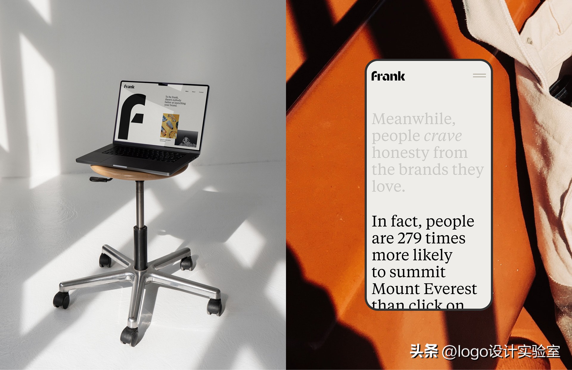 Frank创意代理商logo设计via:ElenaMiska