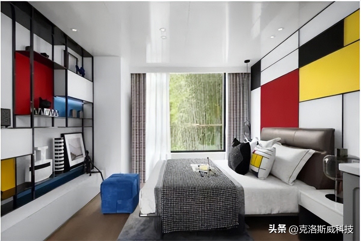 红黄蓝蒙德里安色彩,蒙德里安红黄蓝色彩搭配